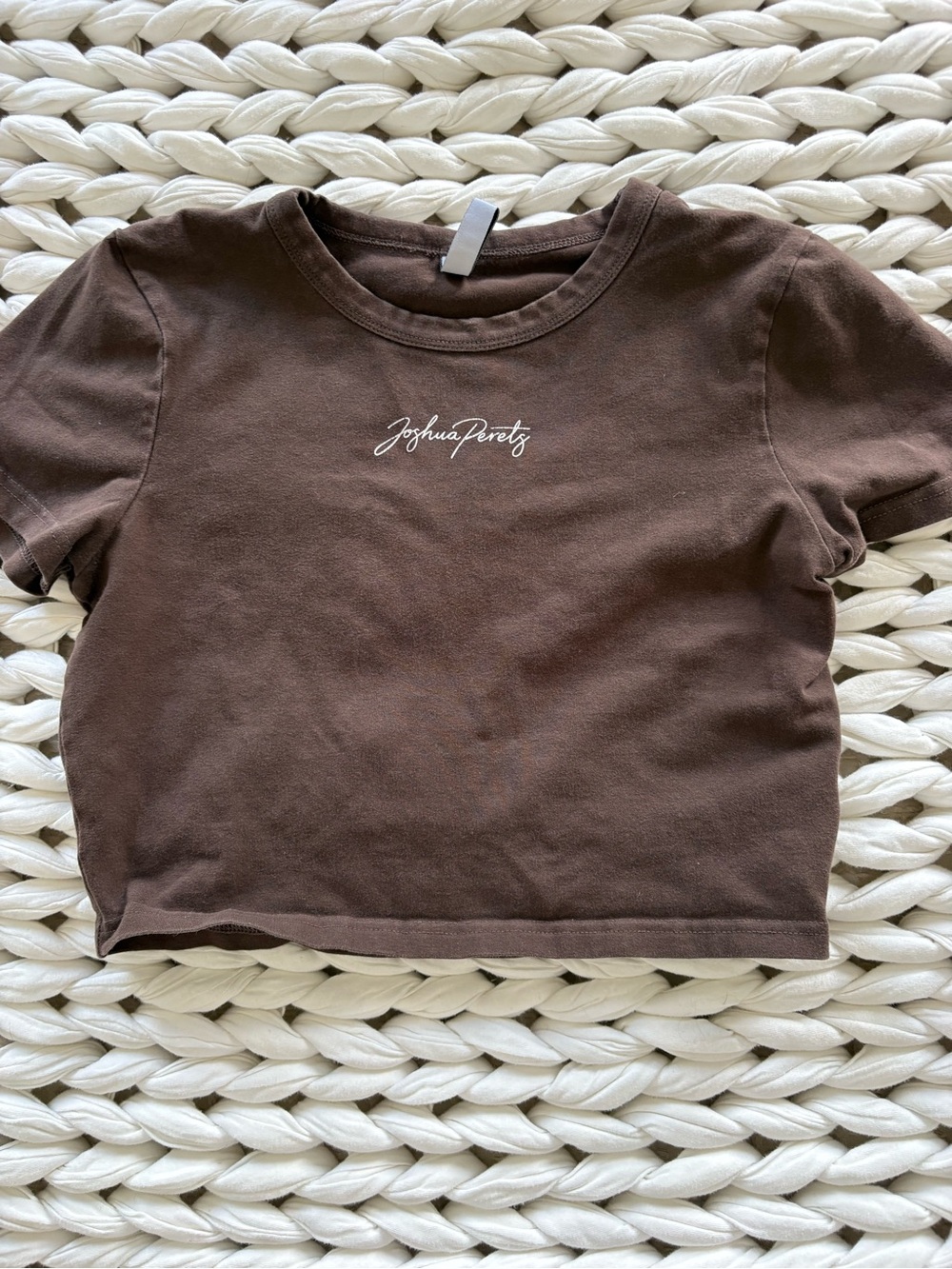 Women's Brown Short Sleeve Logo Tee